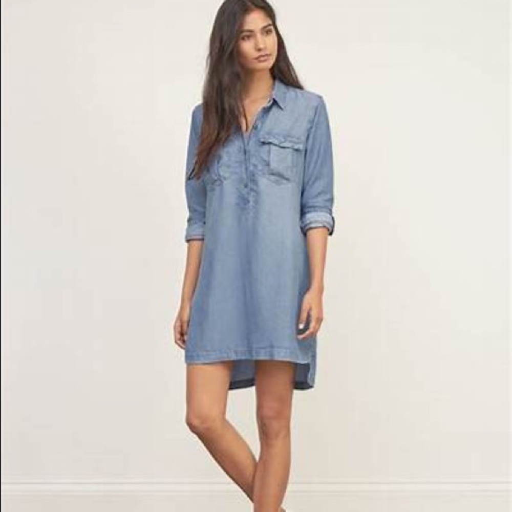 A&F | Chambray Shirt Pocket Dress Small